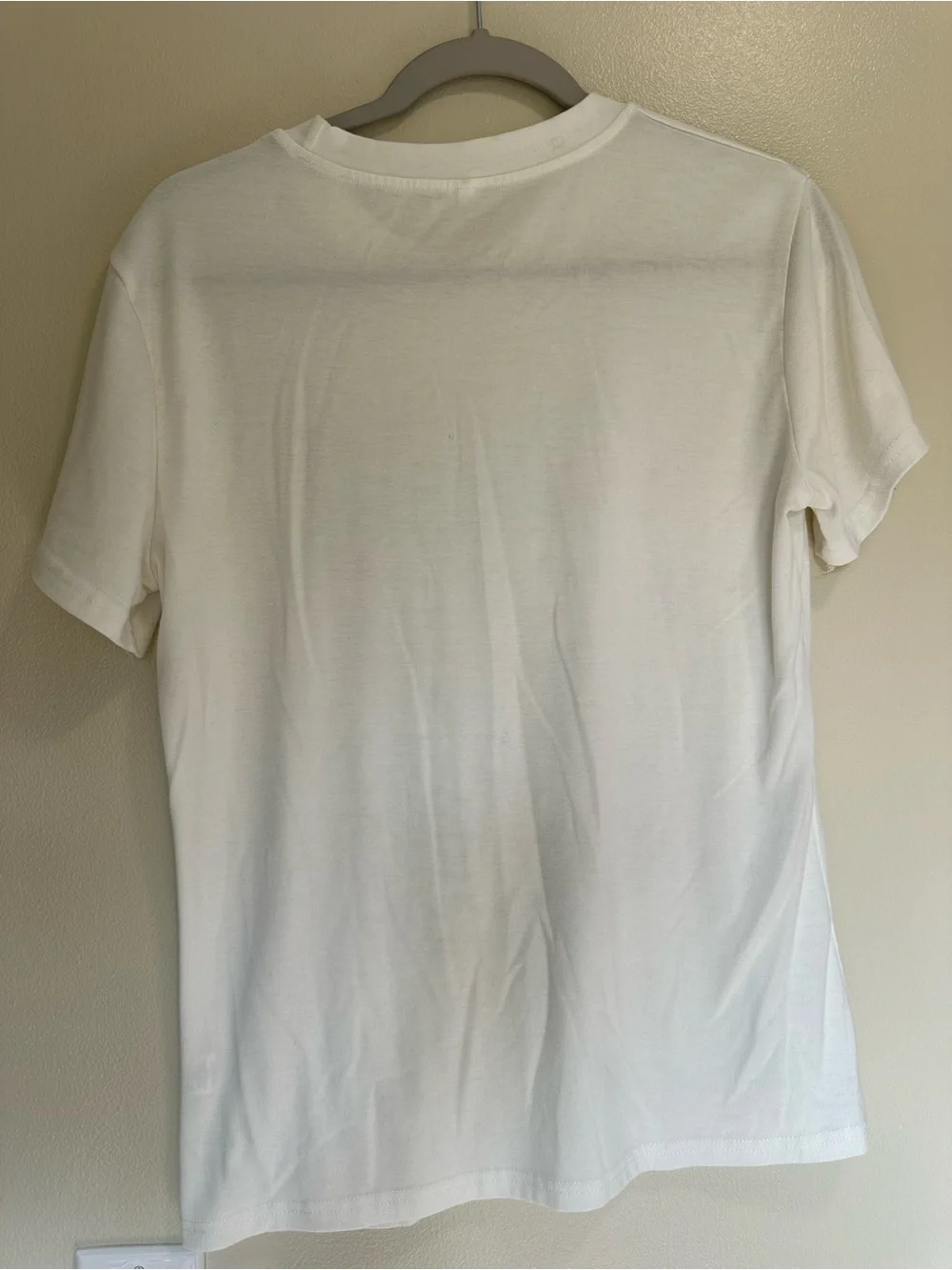 White Graphic Tee with Distressed American Flag and 
